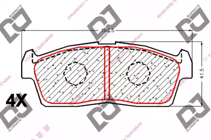 Комплект тормозных колодок DJ PARTS BP1847